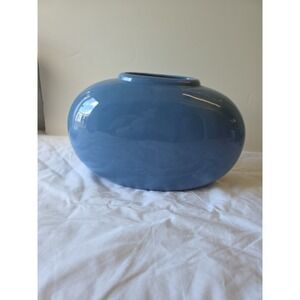 Royal Haeger 1986 Vintage Peach 11" Oval Oblong Fat Ceramic Vase w/‎ Sticker MCM